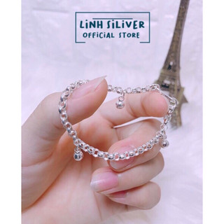 Lắc tay mo treo bi cho bé- lắc tay bạc trẻ em có tua phụ