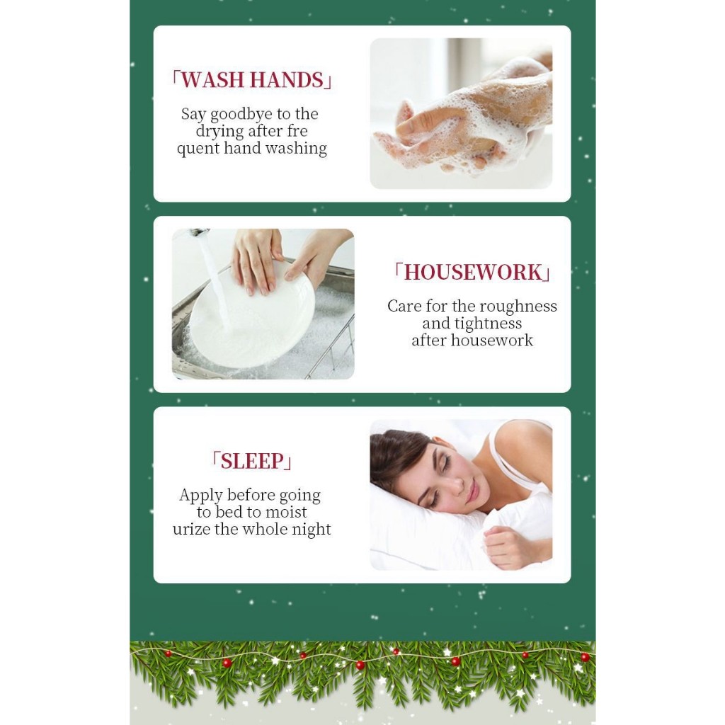 Kem dưỡng da tay, kem tay dưỡng ẩm, chống khô nứt với hương thơm sảng khoái, tinh tế Zozu phiên bản giáng sinh