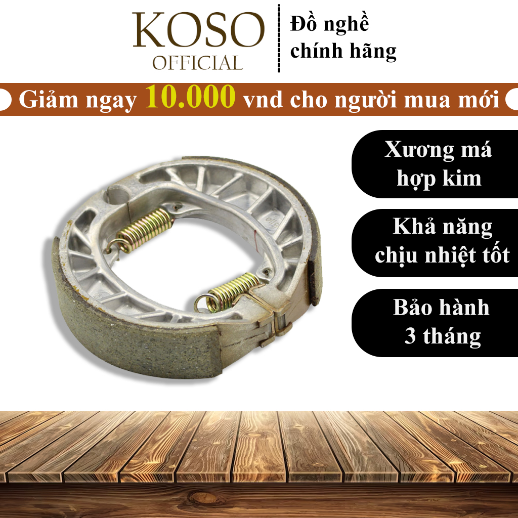 Bố thắng  sau xe số KOSO kèm lò xo dùng thay thế cho  các loại xe số : Dream, Wave,future