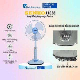 Quạt Lửng Ống Nhựa Senko L1638 - Giao Màu Ngẫu Nhiên - Hàng Chính Hãng