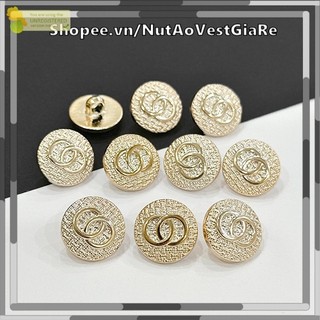 Set 10 nút vest vàng size 1.8 cm, 2cm