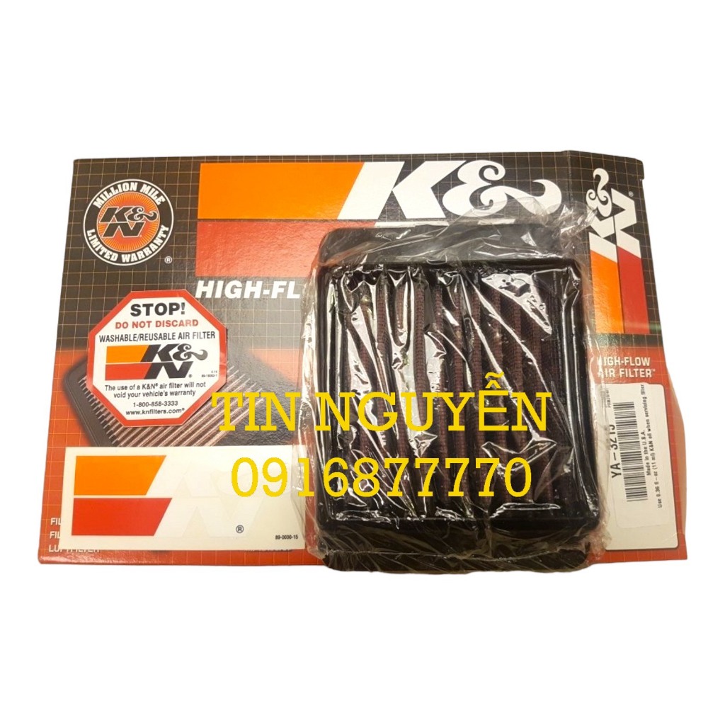 Lọc gió KN cho  R3/ MT-03/ GSX-R150 mã YA-3215 hàng chính hãng