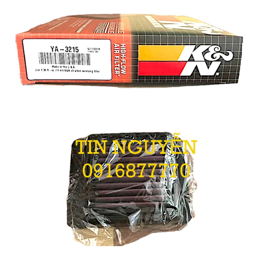 Lọc gió KN cho  R3/ MT-03/ GSX-R150 mã YA-3215 hàng chính hãng
