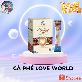 Cafe Giảm Cân Love World ( Kiểm Soát Cân Nặng, Ngưng Hấp Thu Chất Béo, An Toàn , Hiệu Quả, Hộp 15 gói, 18g gói.)