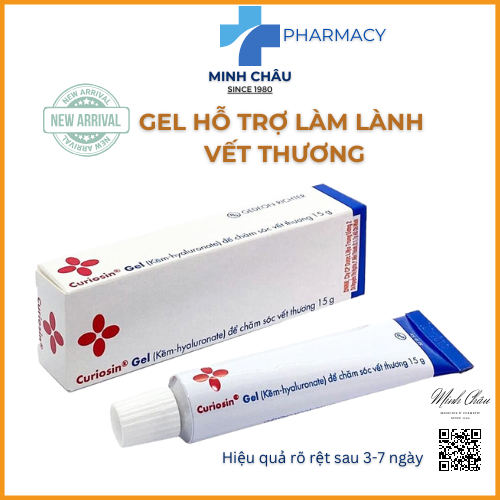 Curiosin gel 15g hổ trợ làm lành vết thương trầy, xước, vết cắt, vết bỏng nhẹ