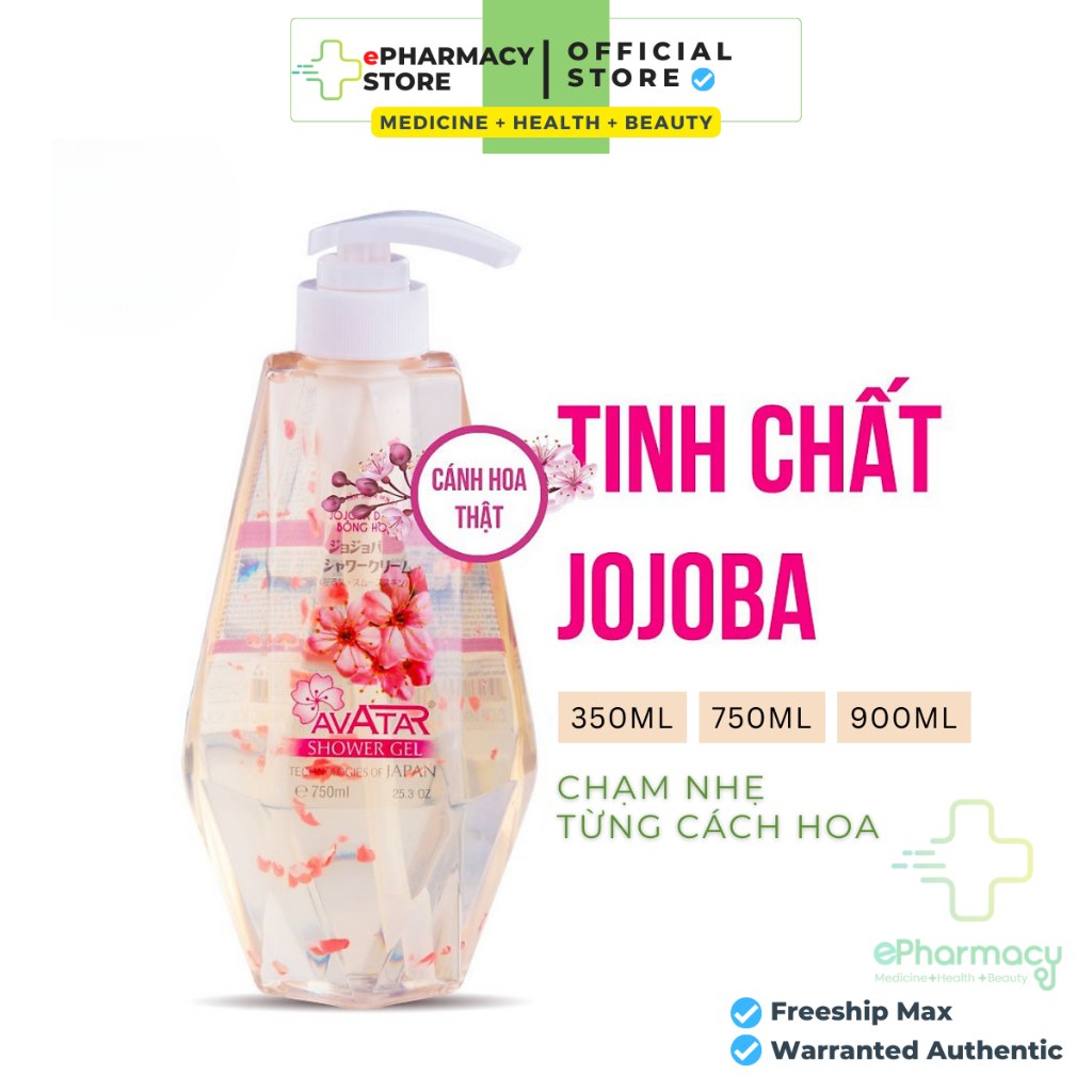 Sữa Tắm Avatar Thơm Mịn Da Jojoba Bông Hoa Shower Gel [350ml-750ml-900ml]