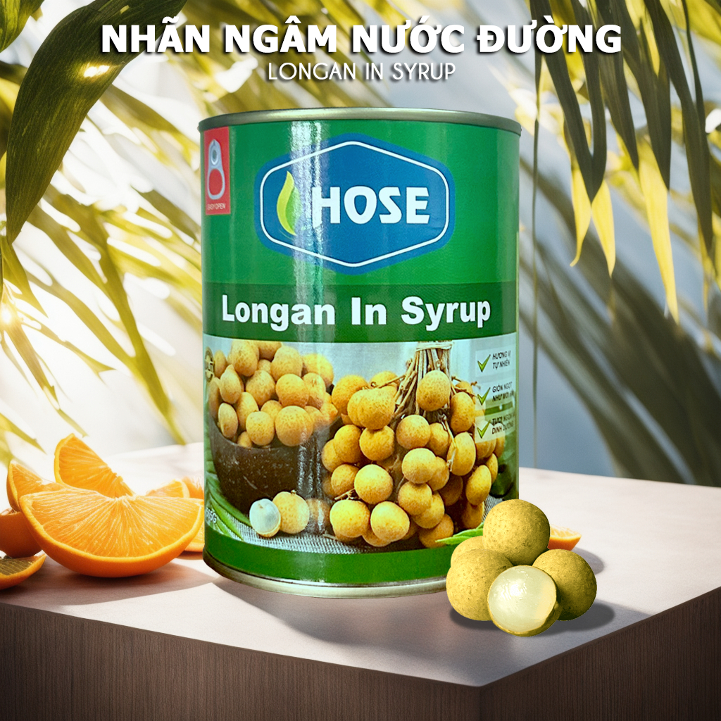 Nhãn đóng lon Thái Lan 565g