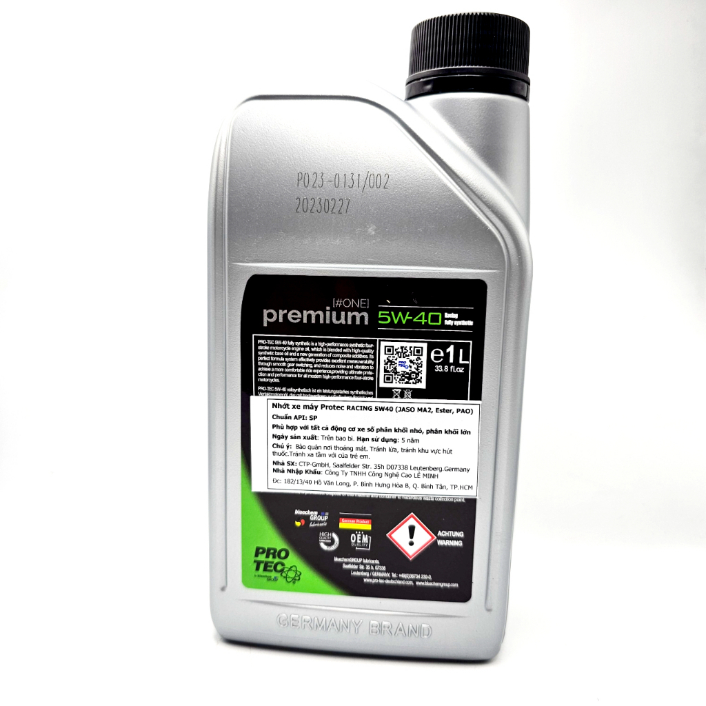 Dầu Nhớt Xe Số, Côn Tay Bluechem Racing 5w40