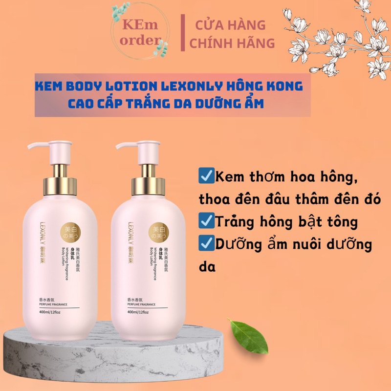Lotion Trắng Da Dưỡng Ẩm Chống Lão Hoá Trắng Sáng LeXonLy Hông Kong