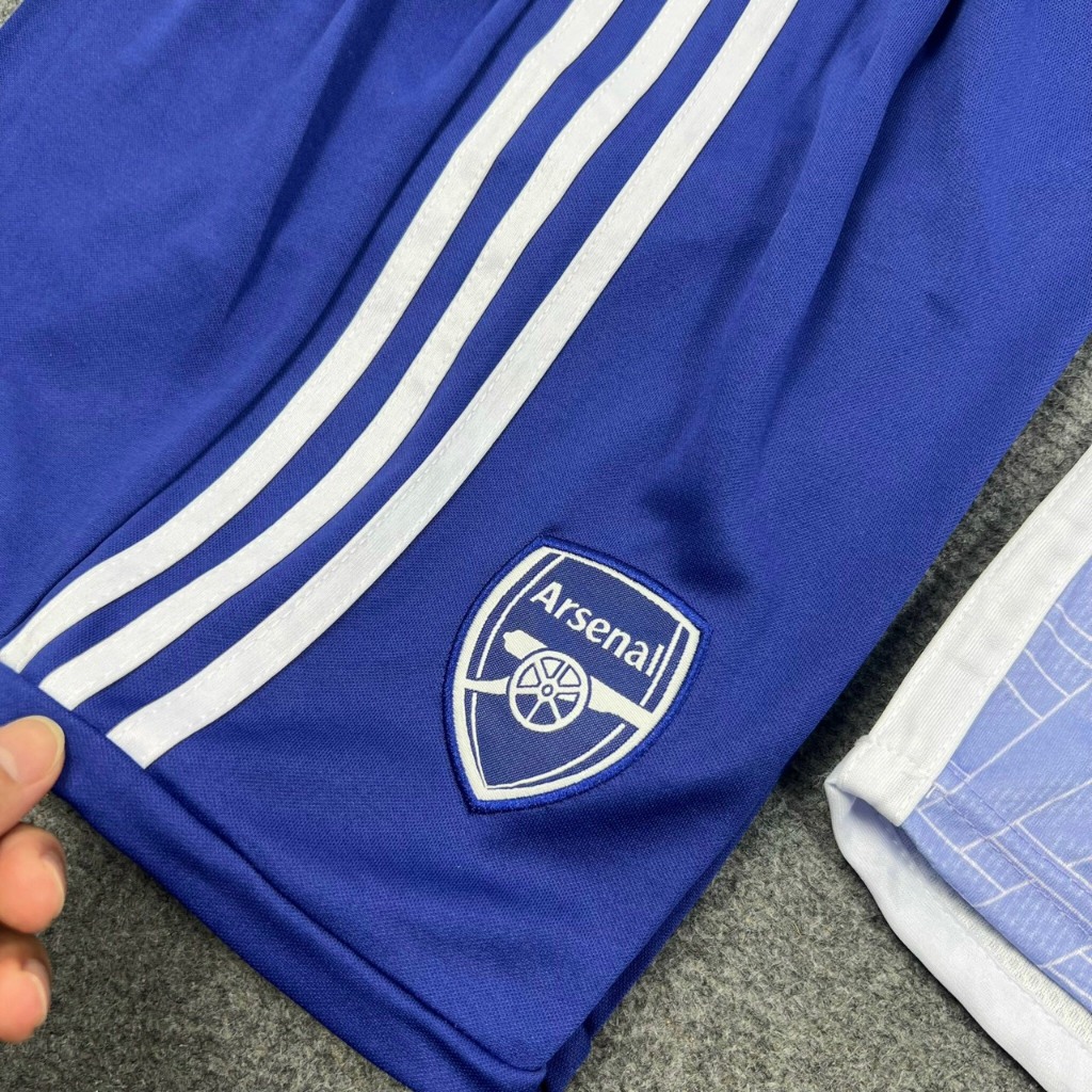 Bộ Quần Áo Thể Thao Bóng Đá Nam Nữ, đá bóng, đội tuyển Arsenal logo thêu vải gai thái thoáng mát màu tím mới 2023