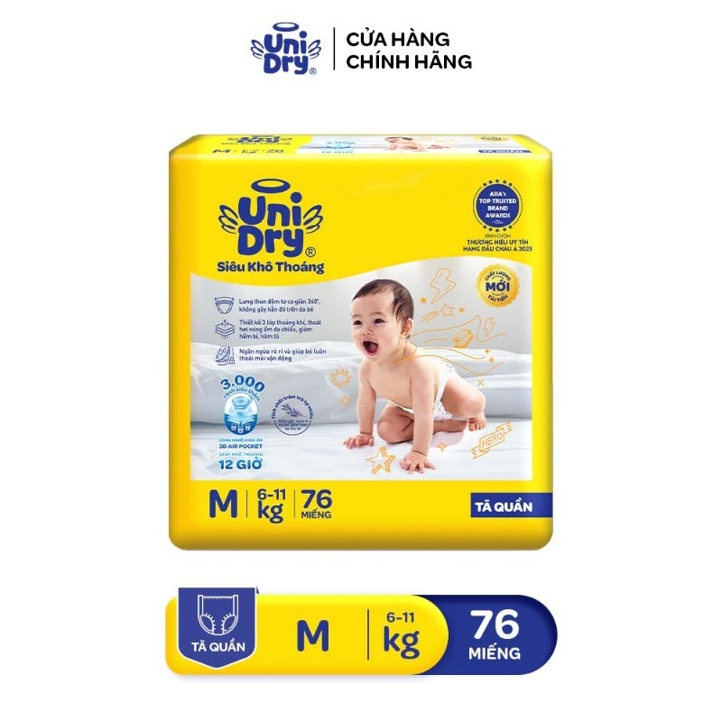 Tã Dán/Tã quần Unidry Pants M76/L68/XL60/XXL54