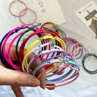 bông tai tròn nhiều màu sắc 5cm , khuyên tai size nhỏ cho trẻ em