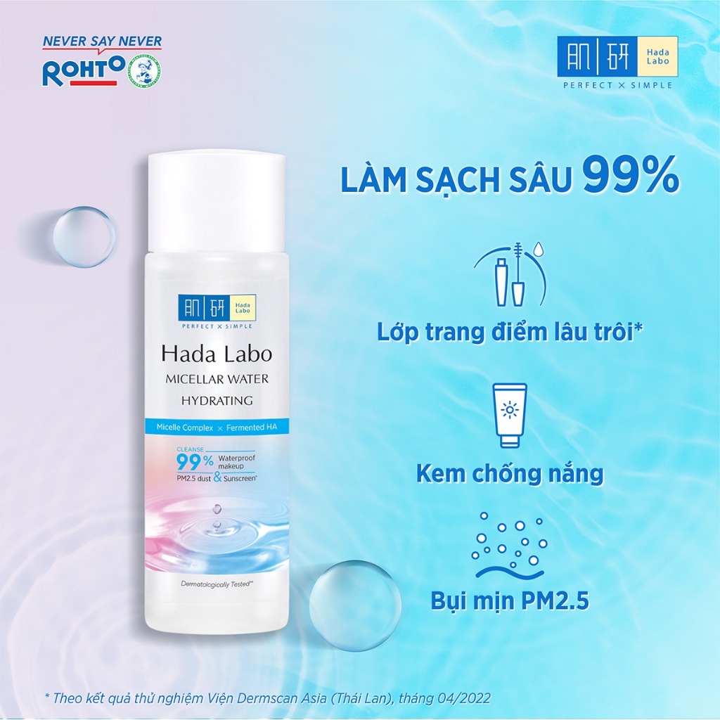 Nước tẩy trang sạch sâu dưỡng ẩm Hada Labo Micellar Water Hydrating 40ml