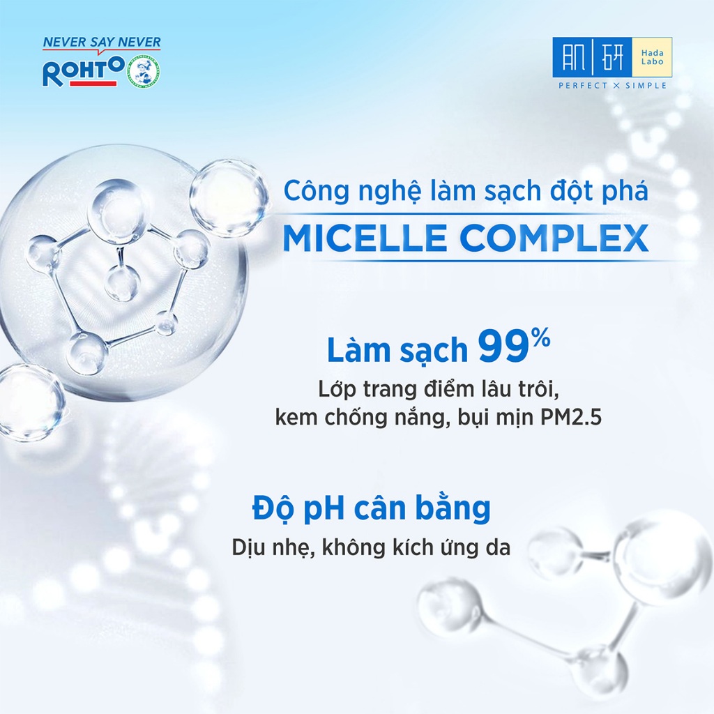 Nước tẩy trang sạch sâu dưỡng ẩm Hada Labo Micellar Water Hydrating 40ml