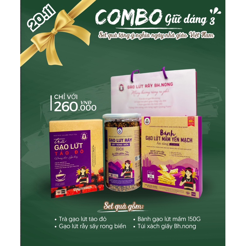 Combo set quà tặng ý nghĩa 20/11 - Quà Tết cao cấp. Món quà sức khoẻ