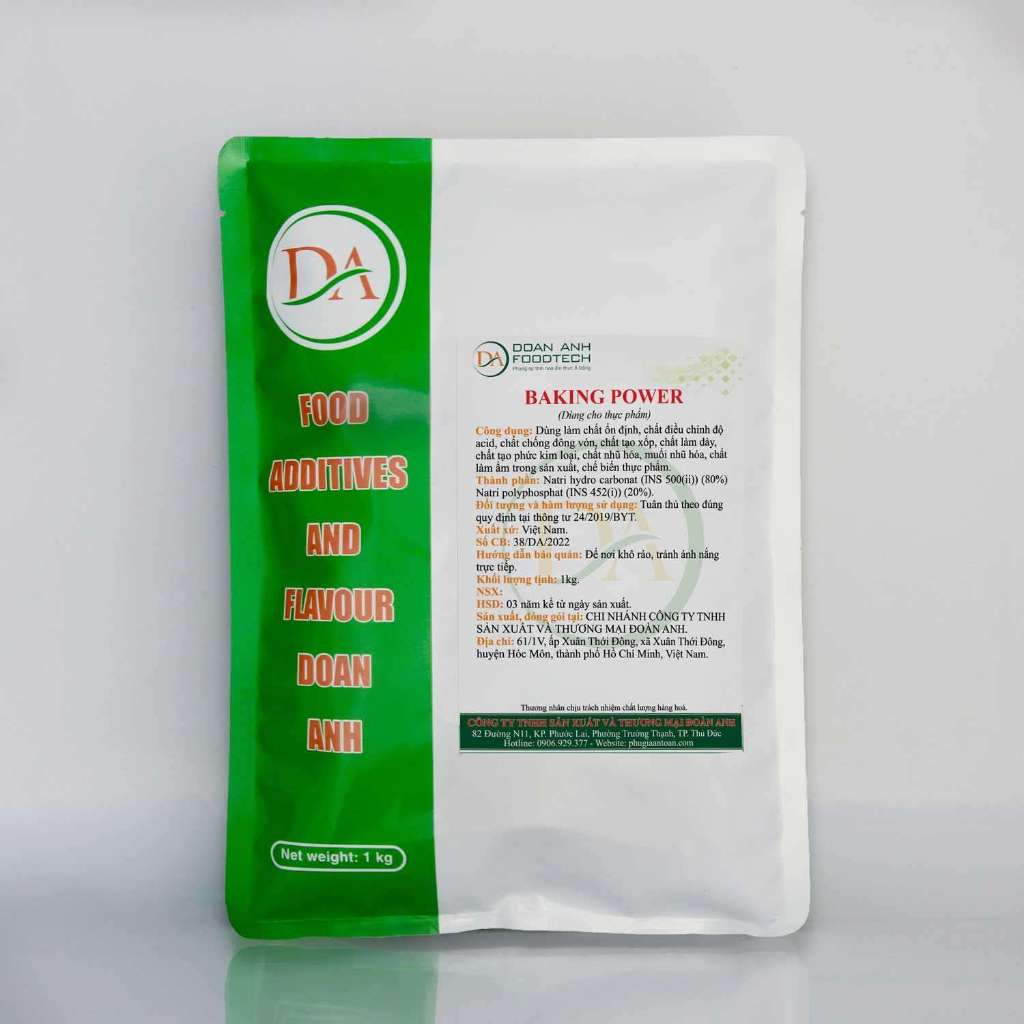 BAKING POWDER Bột nở, xốp, khô ráo làm bún, phở, chả lụa, bò viên, cá viên