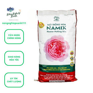  Đất trồng hoa Namix bao 20dm3 khoảng 10kg đã được phối trộn chuyên trồng hoa và cây khó trồng khác 