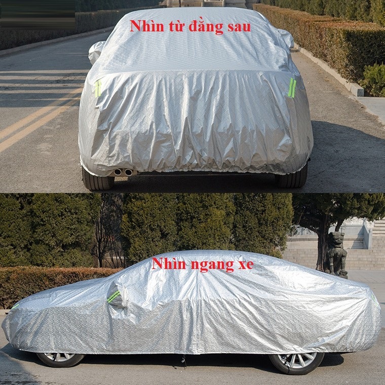 Bạt che phủ xe Toyota Wigo - Hàng 3 lớp tráng nhôm chống nóng, chống xước, chống nước cao cấp