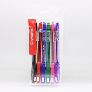 Bộ 6 bút bi stabilo bille bp508nf nét 0.7mm