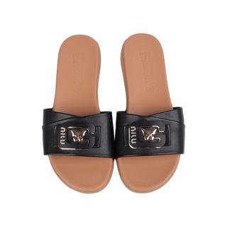 [HCM] Dép Xẹp Hạnh Dung HD04877AD ( Màu Đen - Kem )