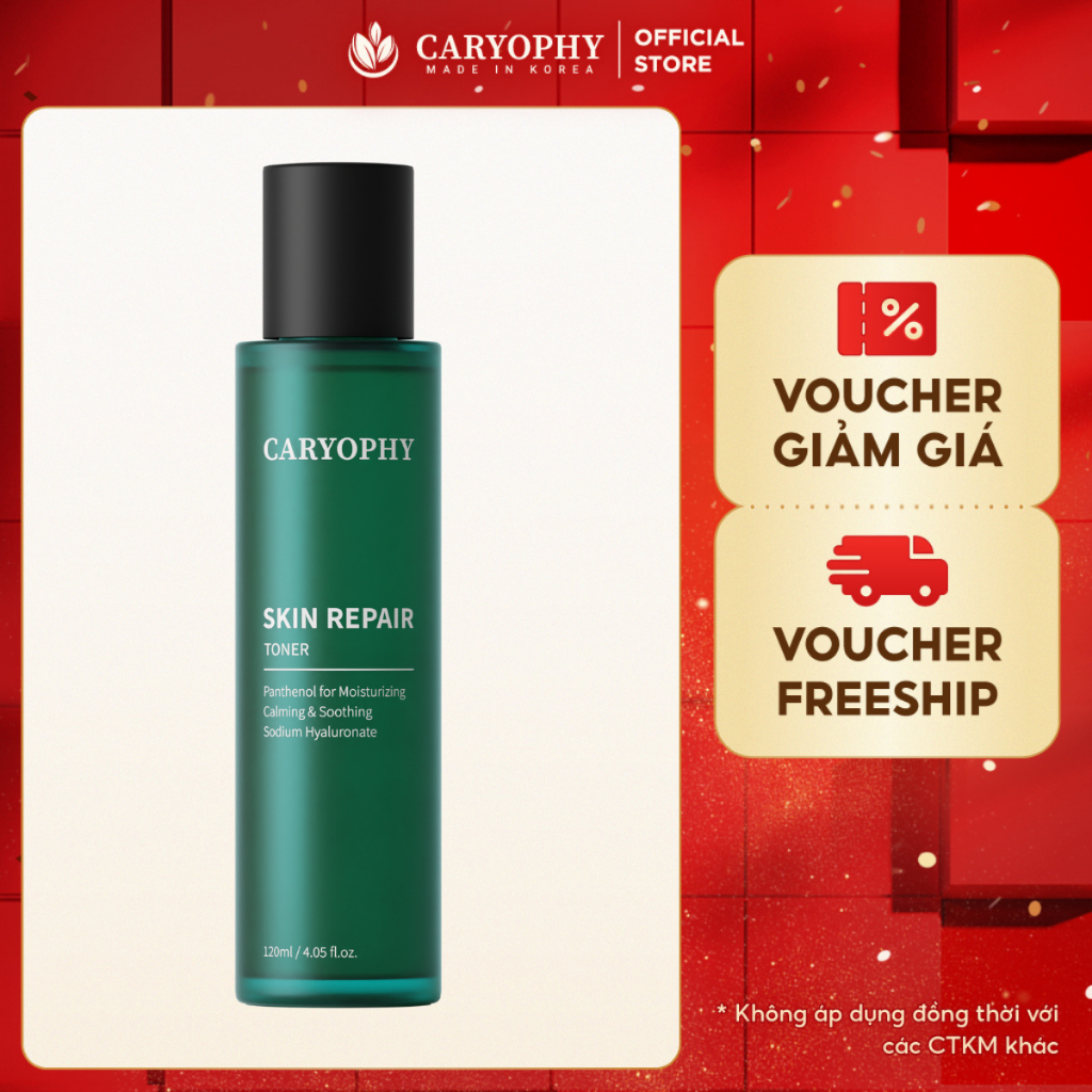 Nước cân bằng cấp nước và làm dịu da Caryophy Skin Repair Toner 120ml