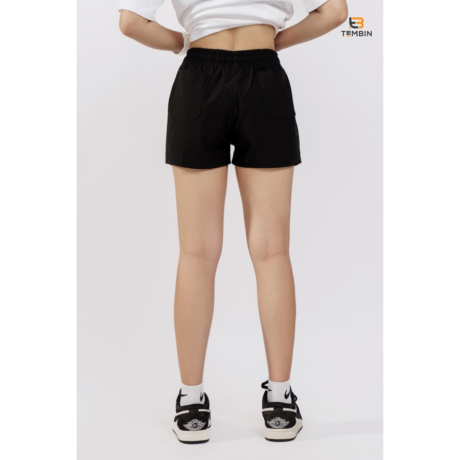 Quần Short Kaki Nữ Co Giãn Đai Thun TEMBIN