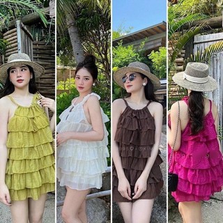 🍒🍒🍒SÉT ĐẦM TẦNG BÈO VON KIỂU CỘT NƠ YẾM DẠO PHỐ ĐI BIỂN CỰC CHILL LYIE