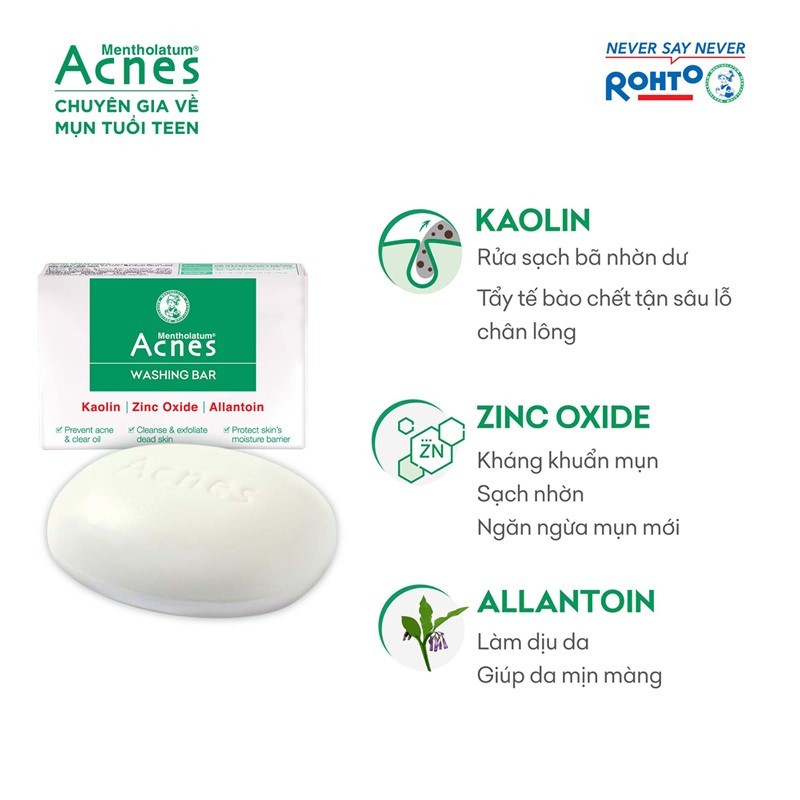 [QUÀ TẶNG] Xà phòng ngăn ngừa mụn Acnes Washing Bar 75g (date 02.2025)