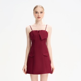 MAYBI Đầm mini ôm pho xéo phối vạt kiểu