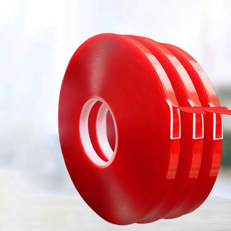 Băng keo trong suốt dán 2 mặt chất liệu Acrylic siêu dính bám siêu chắc chắn