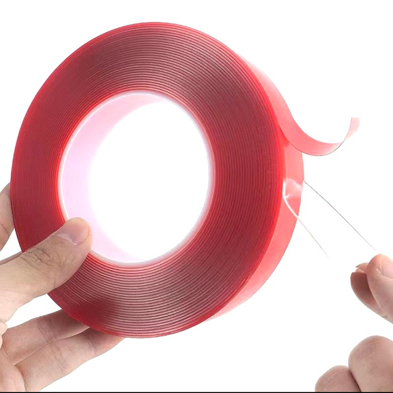 Băng keo trong suốt dán 2 mặt chất liệu Acrylic siêu dính bám siêu chắc chắn