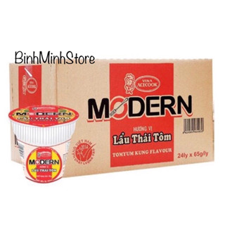 Thùng 24 ly mì Modern lẩu thái tôm 65g