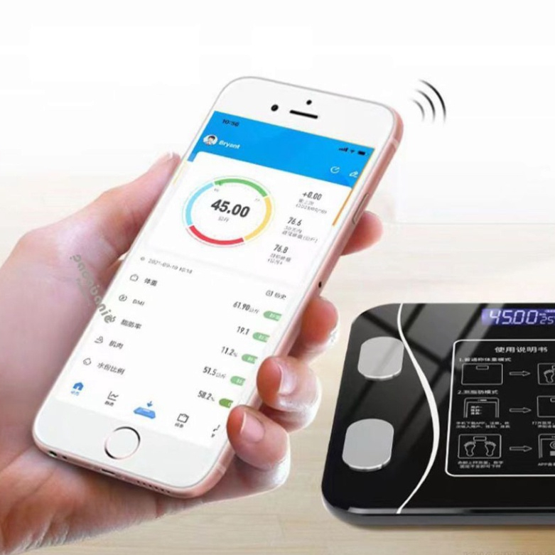 Cân sức khỏe điện tử kết nối Bluetooth điện thoại di động - đo mỡ