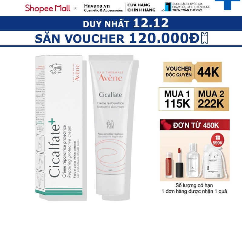 Kem dưỡng Avene giúp phục hồi da Cicalfate+ Repairing Protective Cream Tuýp 40ml - 100ml