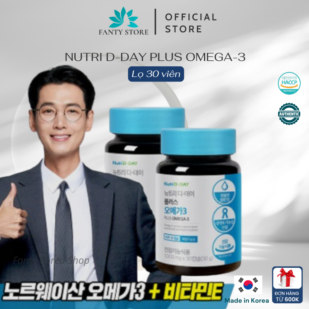 [Date T8/2025] Viên Uống NUTRI D-DAY Plus Omega-3 (Lọ 30 viên)