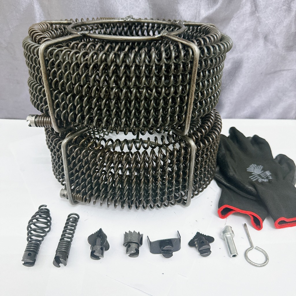 Dây thông cống phi 16 sử dụng máy khoan ( Gồm dây phi 16 + 6 đầu thông + 1 đầu kết nối )