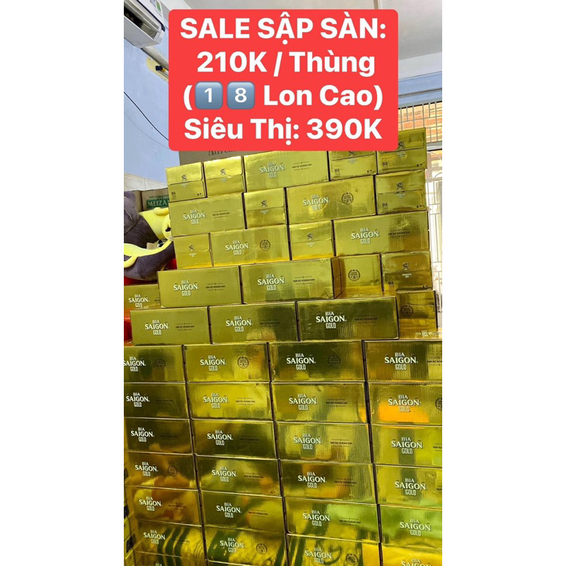 🍺🍺🍺🏆🏆🏆 #Thùng 1️⃣8️⃣ Lon #B.i.a #Sài_Gòn_Gold 3️⃣3️⃣0️⃣ml