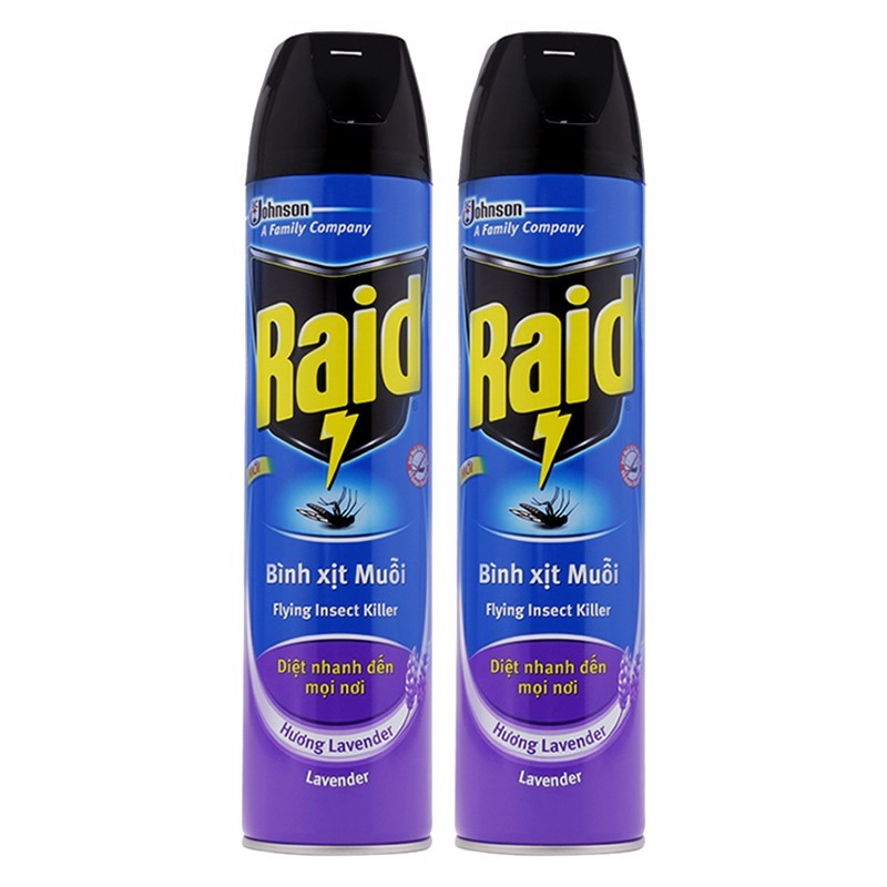 Bình côn trùng, xịt chuyên muỗi Raid chai 600ml ngẫu nhiên