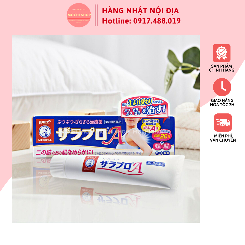 Kem loại bỏ viêm nang lông Mentholatum zaraporo rohto Nhật Bản 35g