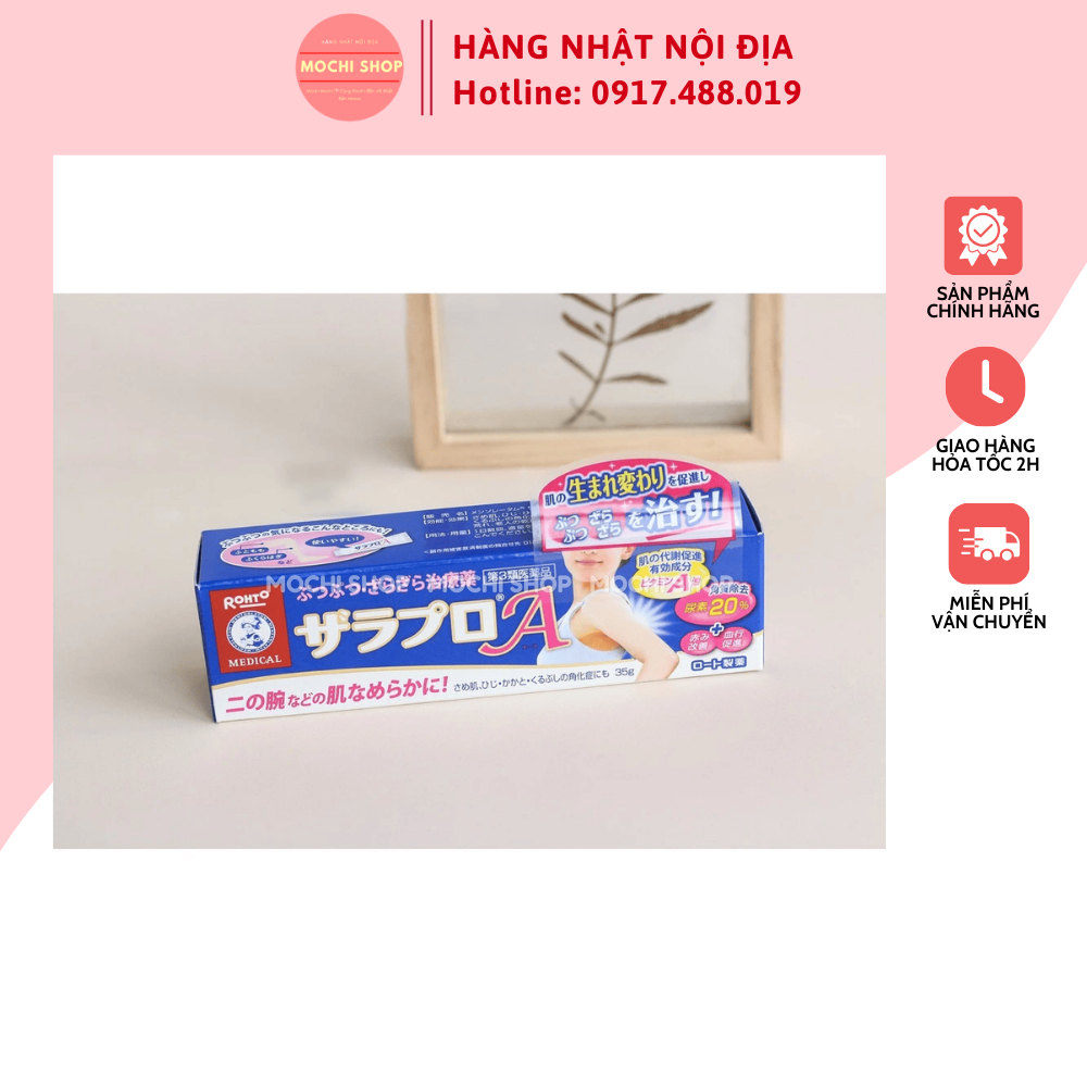 Kem loại bỏ viêm nang lông Mentholatum zaraporo rohto Nhật Bản 35g