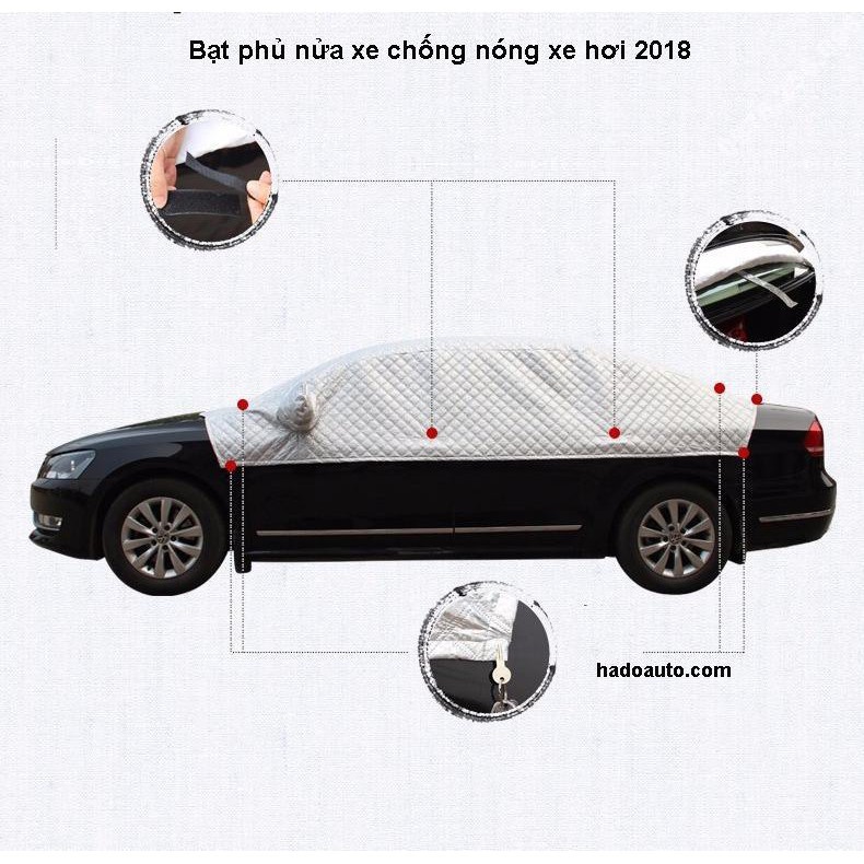 Bạt che phủ xe Toyota Yaris - Hàng 3 lớp tráng nhôm chống nóng, chống xước, chống nước cao cấp