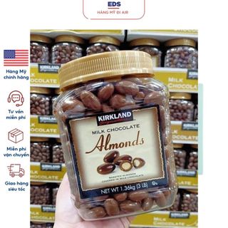 Chocolate sữa date 2025 nhân hạnh nhân, nho khô Kirkland Milk Chocolate - EDS Hàng Mỹ