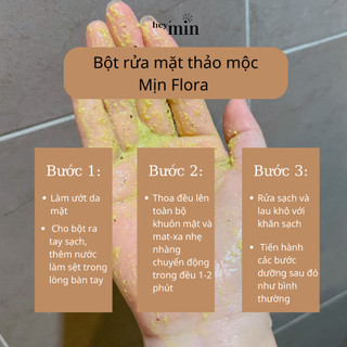 Bột rửa mặt thảo mộc trắng da 100g HandMade