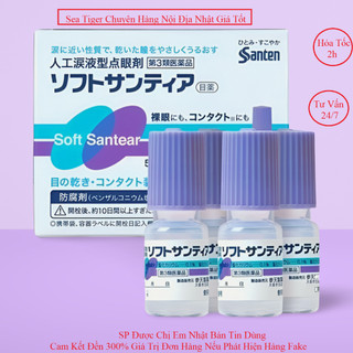 Set 4 lọ nước nhỏ mắt nhân tạo Santen Nhật Bản Santen Soft Santear