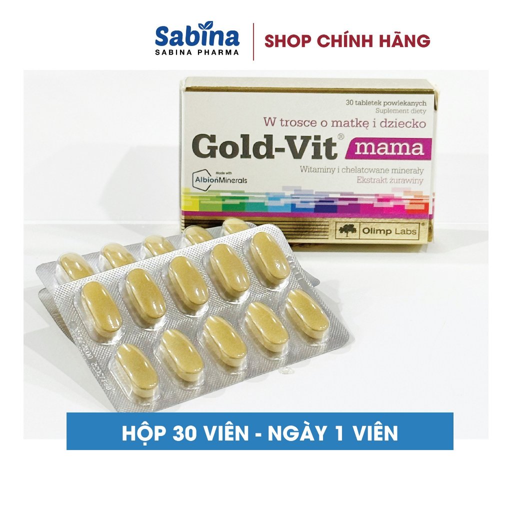 [Chính Hãng] Gold-Vit® Mama (Olimp Labs ) .Vitamin tổng hợp bổ sung các vitamin và khoáng chất cho mẹ bầu