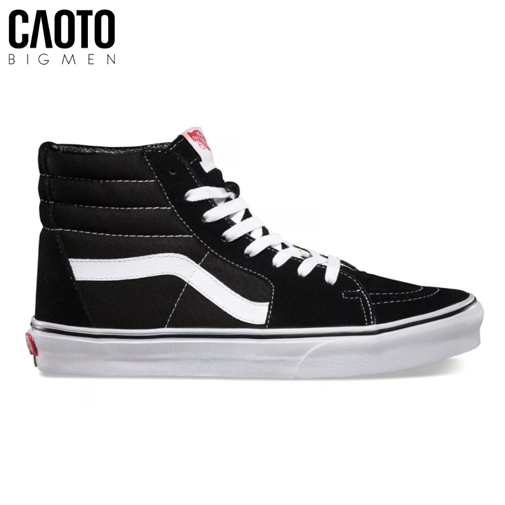 Giày Sneaker Vans Classic Sk8-Hi Black/White  Big Size Nam - Giày Sneaker Big Size Nam 45 46 47 48