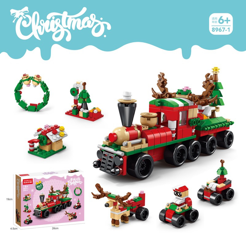 Lego giáng sinh 6in1 loại đẹp mẫu Noel 2023