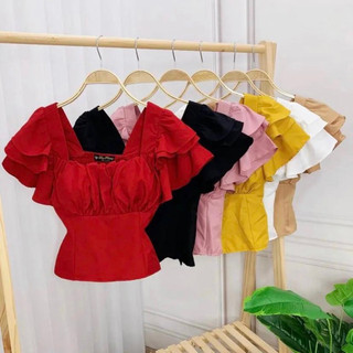 [ MÃ 324 ] ÁO HAI DÂY TAY CÁNH TIÊN CỔ VUÔNG