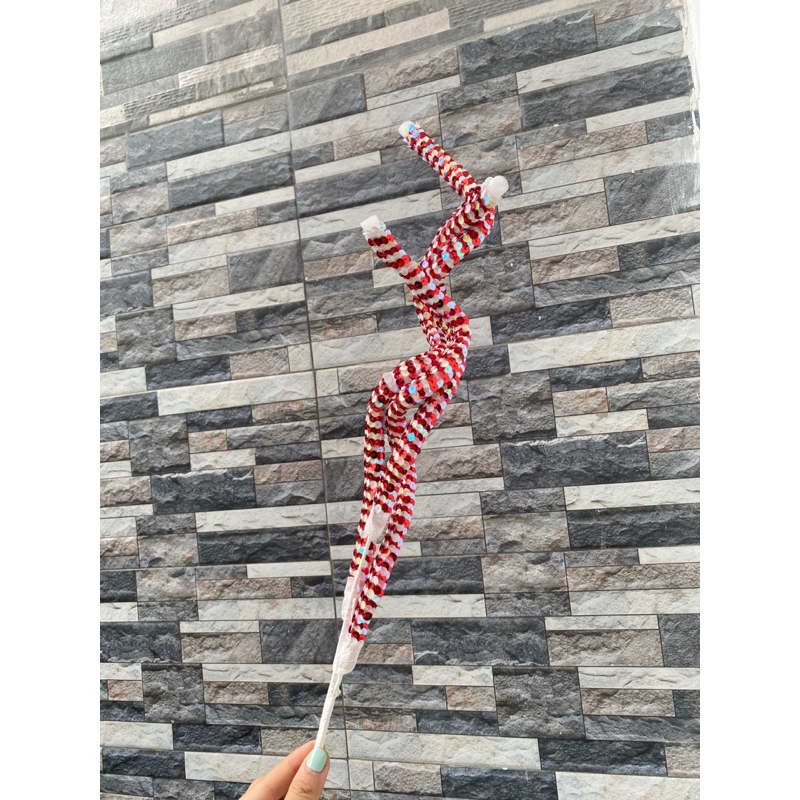 Kẹo que, cành thông cắm lọ hoa, cắm cây thông trang trí giáng sinh