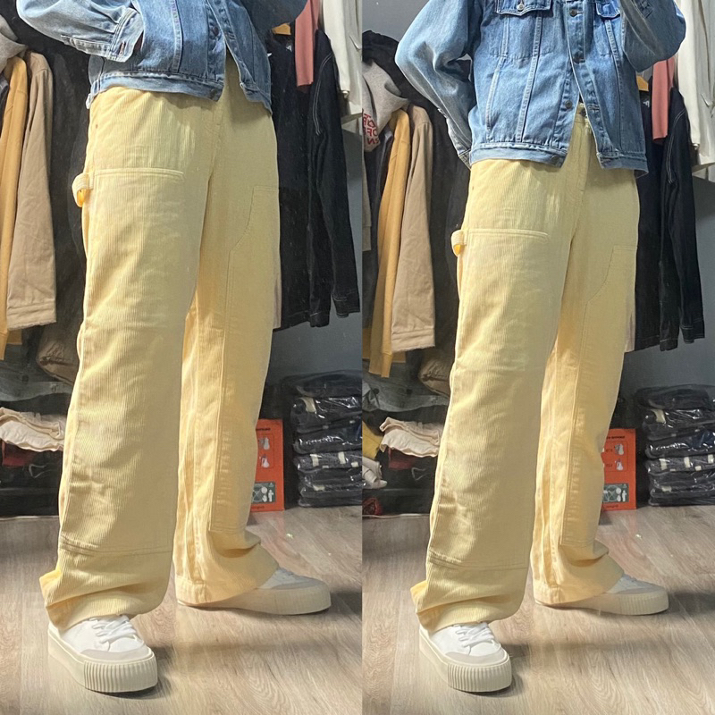 (New-auth)Quần Doubleknee Nhung tằm BDG brand US bao chất lượng (Có Bigsize)